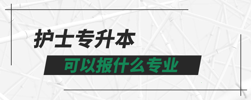 護(hù)士專升本可以報(bào)什么專業(yè)