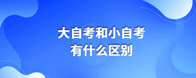 大自考和小自考有什么比區(qū)別