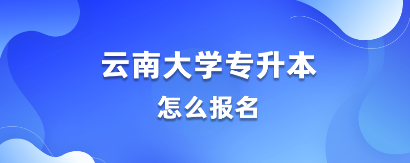 云南大學(xué)專升本怎么報(bào)名