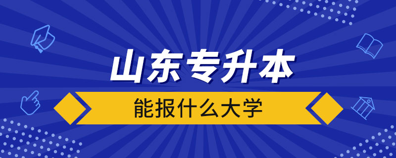 山東專升本能報什么大學