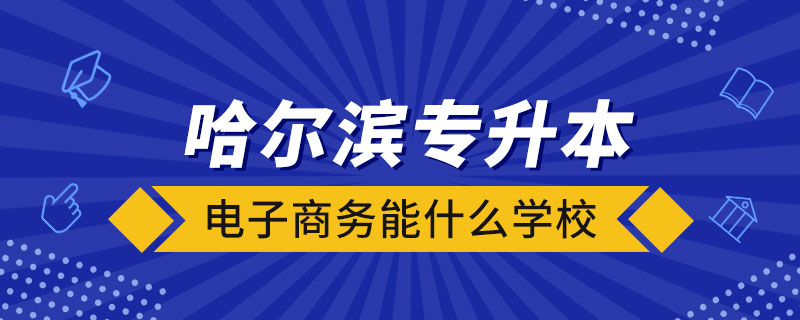 哈爾濱電子商務(wù)專升本能什么學校