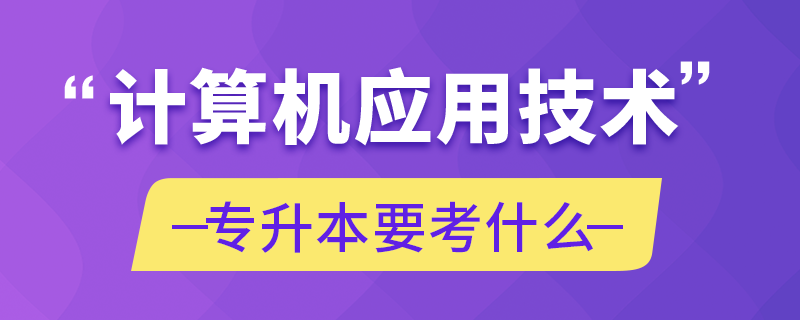 計算機應用技術專升本要考什么