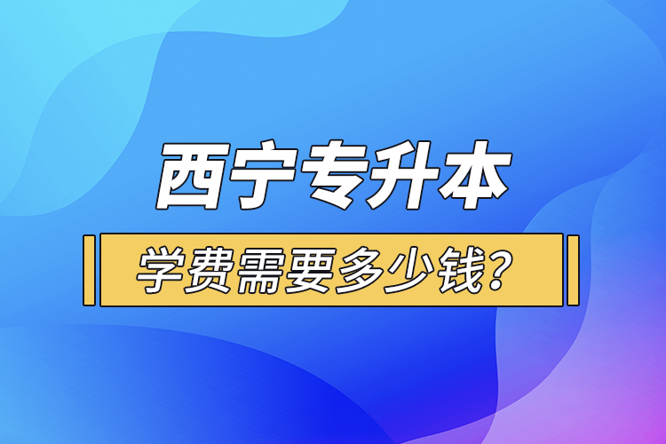 西寧專升本學費需要多少錢？