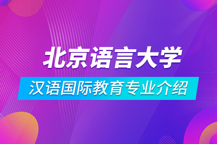 北京語言大學(xué)漢語國際教育專業(yè)介紹