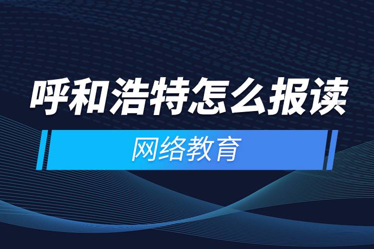 呼和浩特怎么報讀網(wǎng)絡(luò)教育