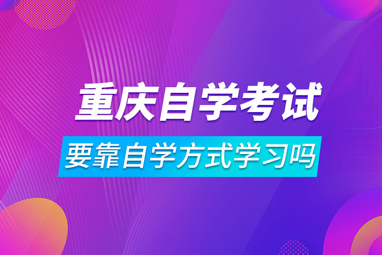 重慶自學(xué)考試要靠自學(xué)方式學(xué)習(xí)嗎