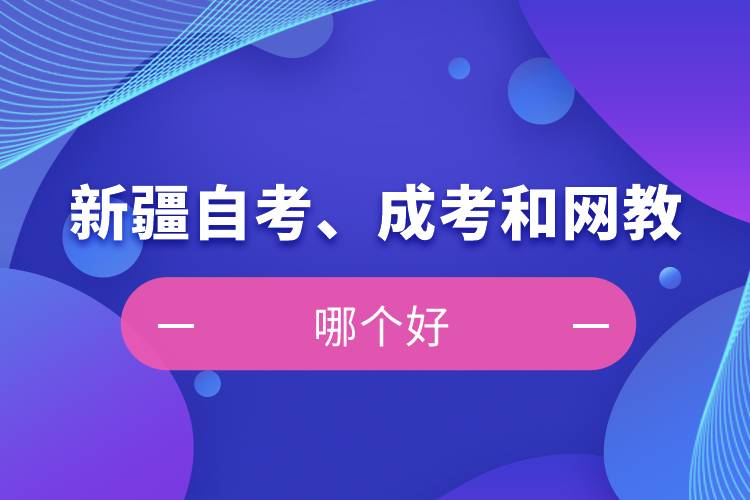 新疆自考、成考和網(wǎng)教哪個好