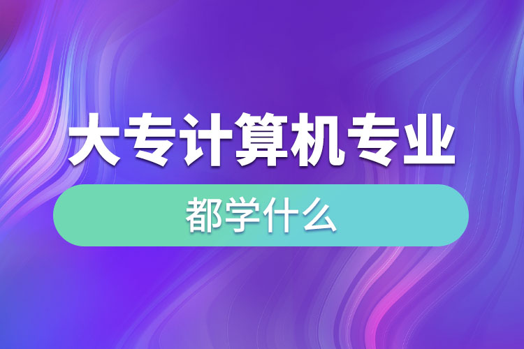 大專計算機(jī)專業(yè)都學(xué)什么