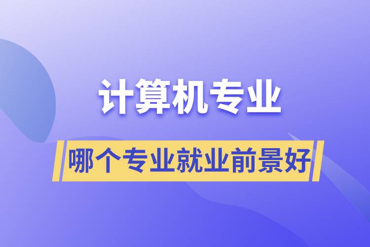 計算機(jī)哪個專業(yè)就業(yè)前景好