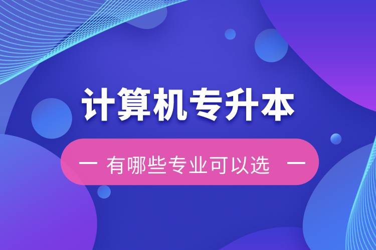 計(jì)算機(jī)專升本有哪些專業(yè)可以選