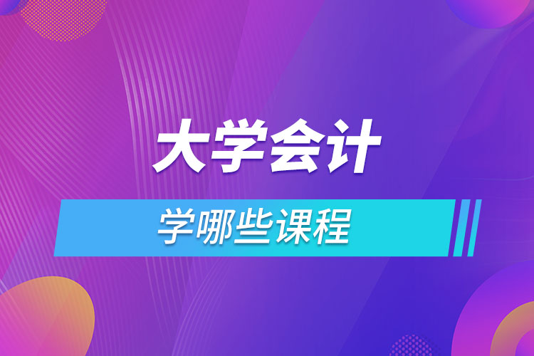 大學(xué)會計專業(yè)學(xué)哪些課程