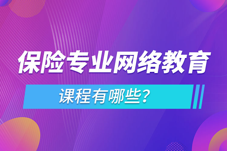 保險(xiǎn)專業(yè)網(wǎng)絡(luò)教育課程有哪些？