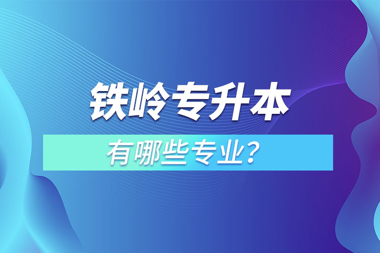 鐵嶺專升本有哪些專業(yè)？