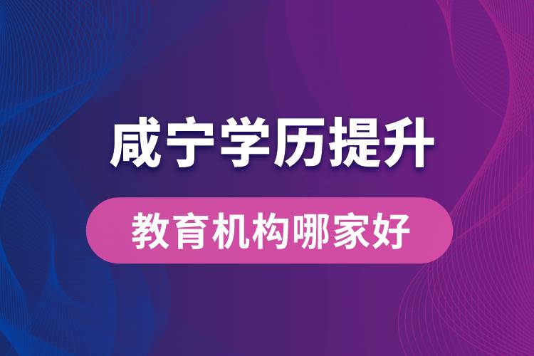 咸寧學歷提升教育機構(gòu)哪家好