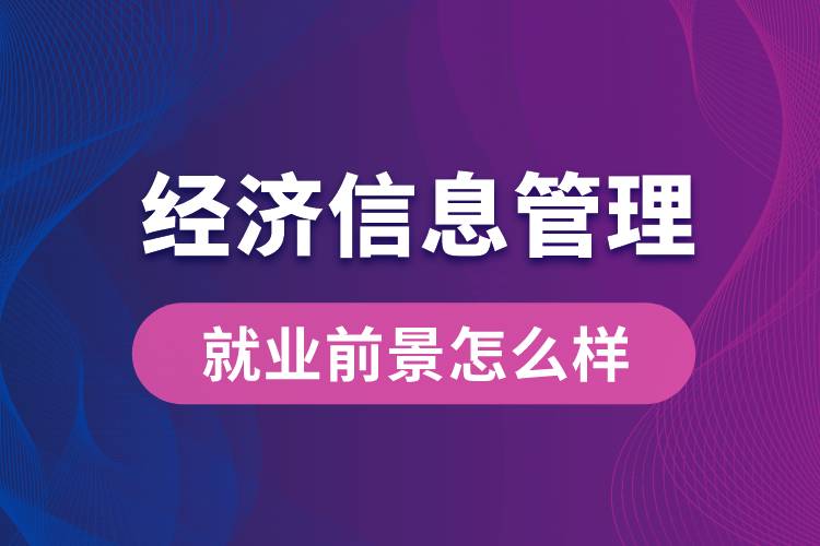 經(jīng)濟信息管理專業(yè)畢業(yè)后就業(yè)前景怎么樣？