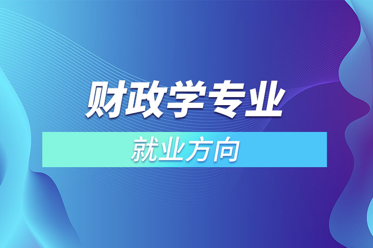 財政學(xué)專業(yè)就業(yè)方向？