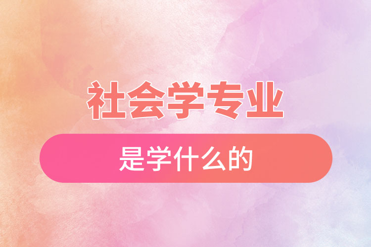 社會(huì)學(xué)專業(yè)是學(xué)什么的