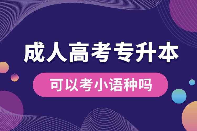 成人高考專升本可以考小語種嗎.jpg