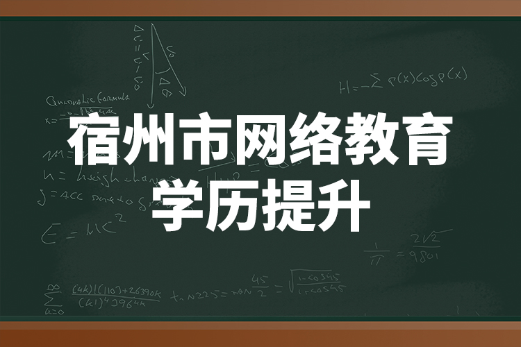 宿州市網(wǎng)絡(luò)教育學(xué)歷提升