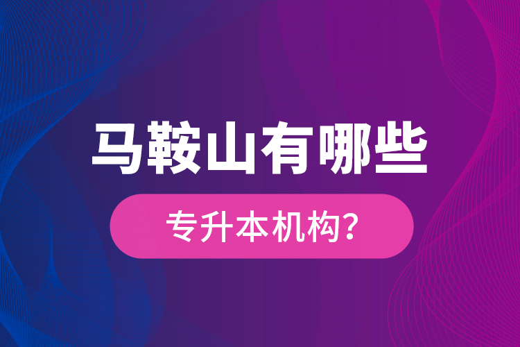 馬鞍山有哪些專升本機(jī)構(gòu)？