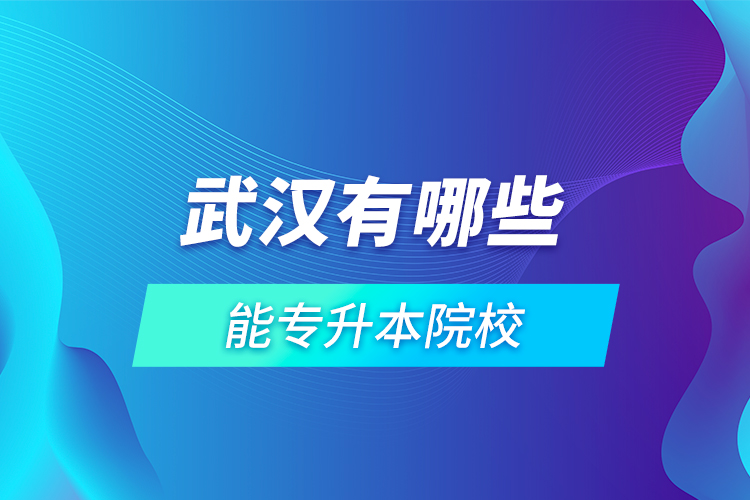 武漢有哪些能專升本院校