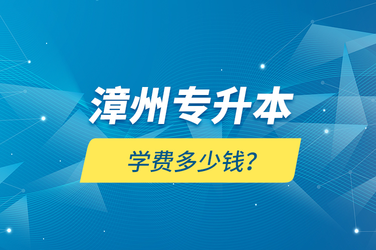 漳州專升本學(xué)費(fèi)多少錢？