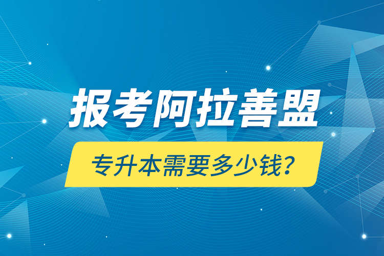 報(bào)考阿拉善盟專升本需要多少錢？