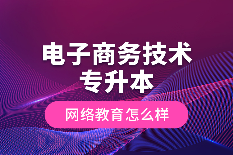 電子商務(wù)技術(shù)專升本網(wǎng)絡(luò)教育怎么樣？