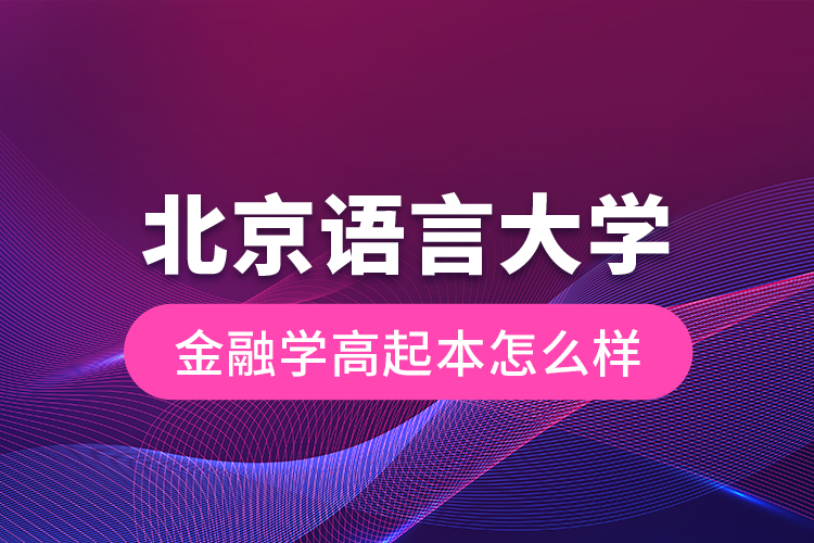 北京語言大學(xué)金融學(xué)高起本怎么樣？