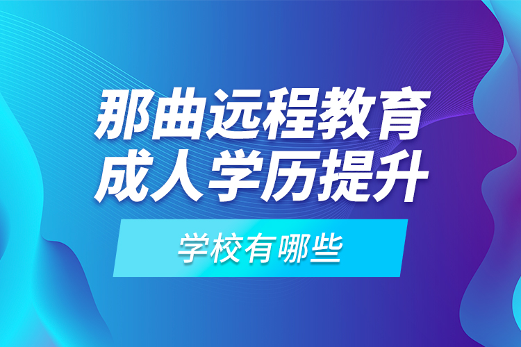 那曲遠(yuǎn)程教育成人學(xué)歷提升學(xué)校有哪些？