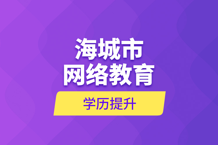 海城市網(wǎng)絡教育學歷提升